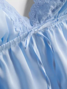 Brud-babydoll-bralett i satin och spets