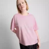 Brud-T-shirt i bomull med rund hals
