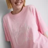 Brud-T-shirt i bomull med rund hals
