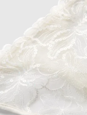 Brudstring med broderade paljetter