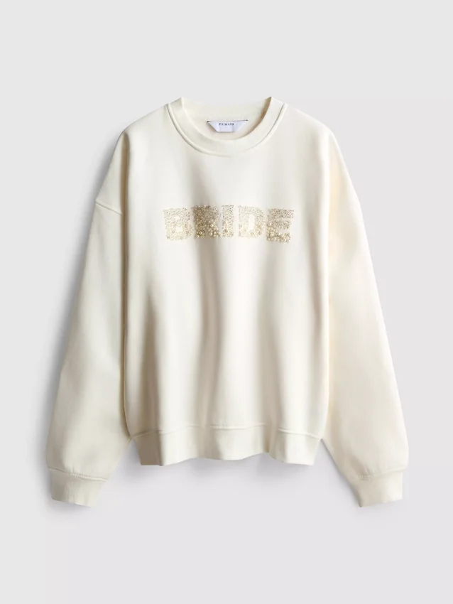Brudtröja med broderade paljetter