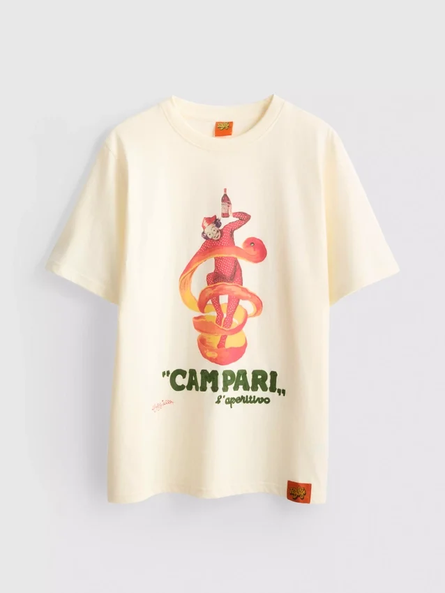 Campari bomullströja med rund hals