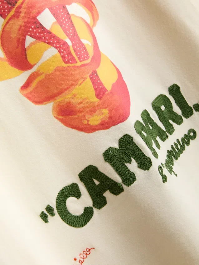 Campari bomullströja med rund hals