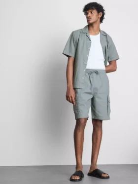 Cargoshorts i linneblandning