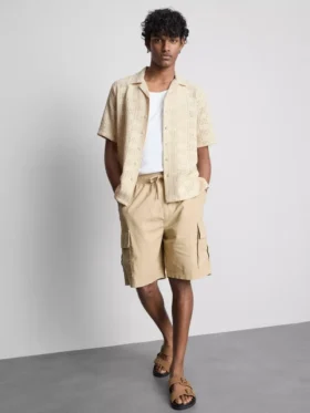 Cargoshorts i linneblandning
