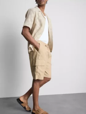 Cargoshorts i linneblandning