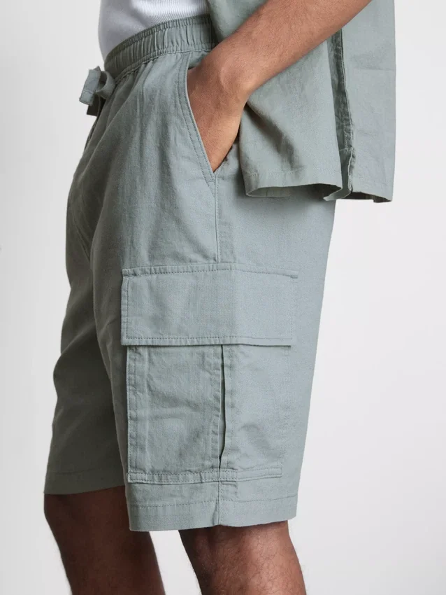 Cargoshorts i linneblandning