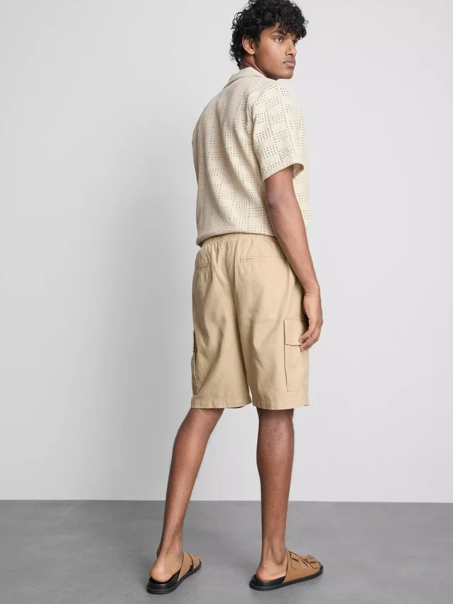 Cargoshorts i linneblandning