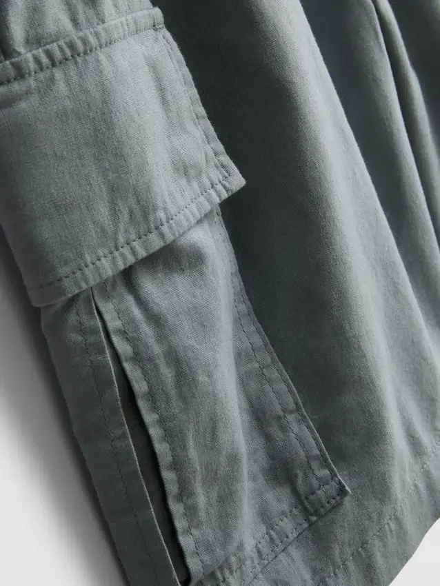 Cargoshorts i linneblandning