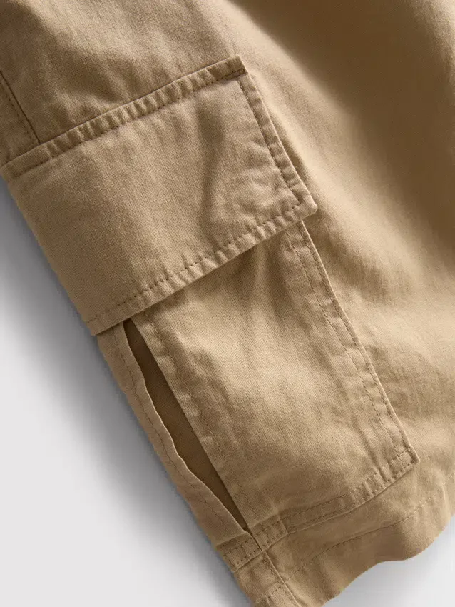 Cargoshorts i linneblandning