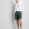 Chinoshorts med hög bomullsandel