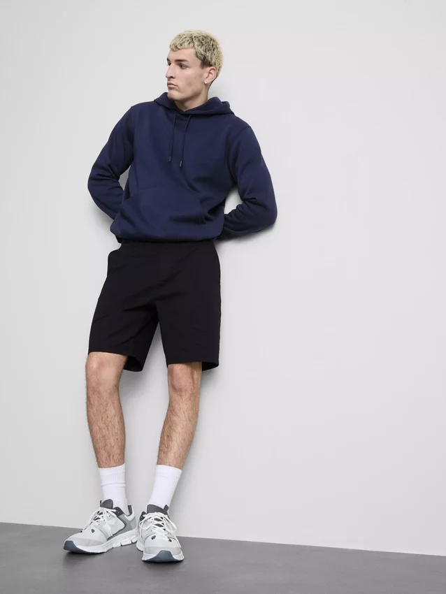 Chinoshorts med hög bomullsandel