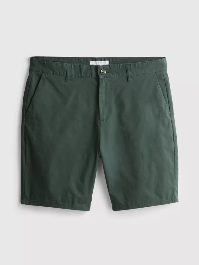 Chinoshorts med hög bomullsandel