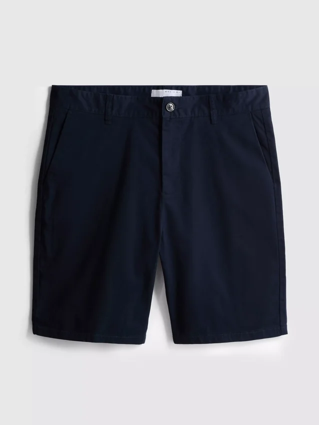 Chinoshorts med hög bomullsandel