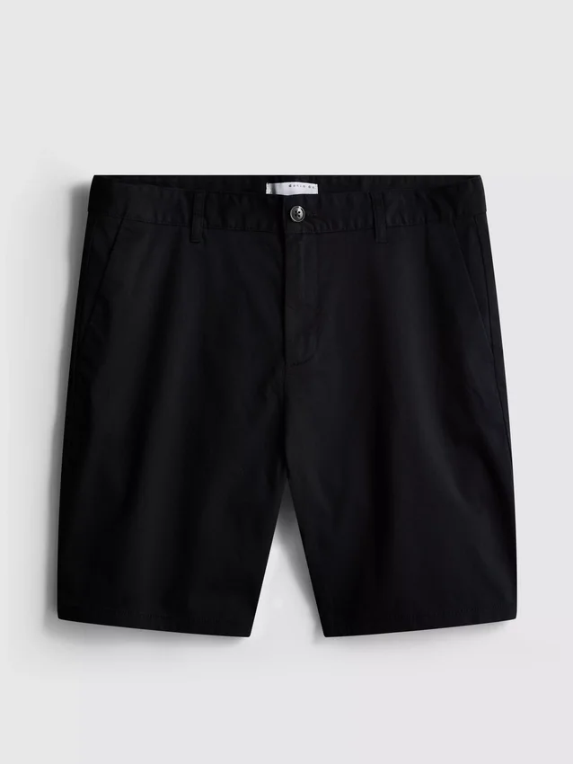 Chinoshorts med hög bomullsandel