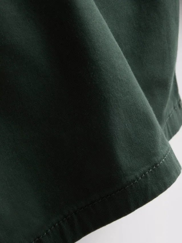 Chinoshorts med hög bomullsandel