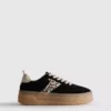 Chunky sneakers med leopardmönster och gummisula