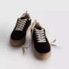 Chunky sneakers med leopardmönster och gummisula