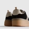 Chunky sneakers med leopardmönster och gummisula