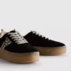 Chunky sneakers med leopardmönster och gummisula
