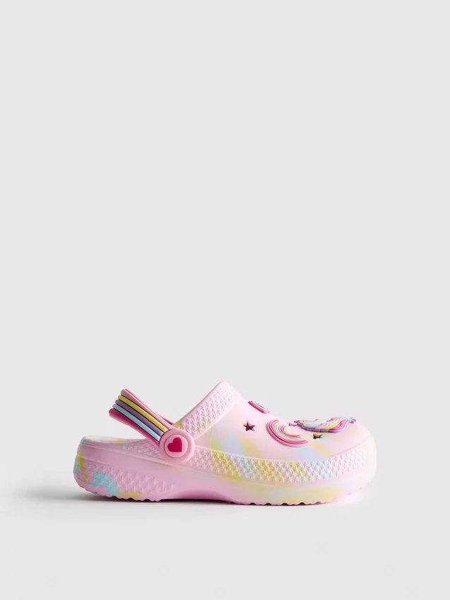 Clog-sandaler med enhörningsmotiv