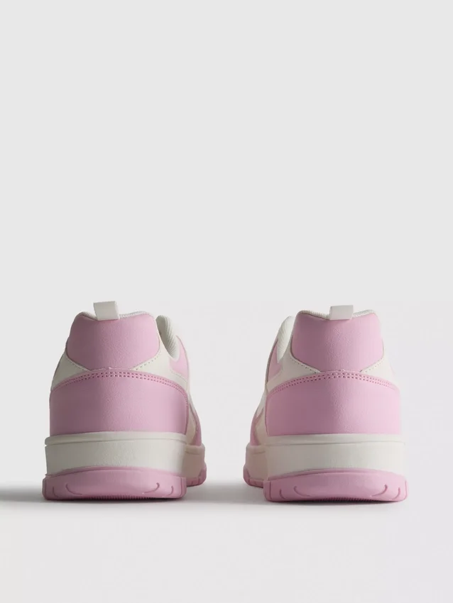 Court-sneakers med färgblock