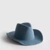 Cowboyhatt i denim med nitar