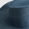 Cowboyhatt i denim med nitar