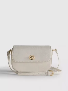 Crossbody-väska i imitationsläder med ormmönster