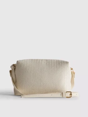 Crossbody-väska med vävd effekt