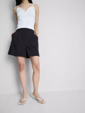 Cruise-shorts med hög midja och struktur