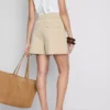 Cruise-shorts med hög midja och struktur
