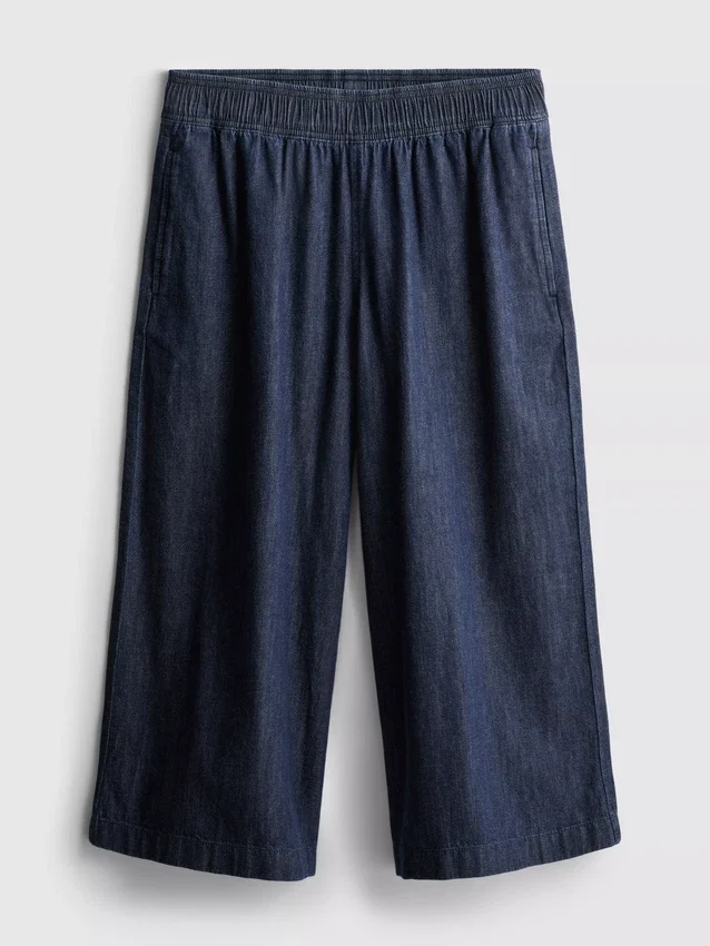 Culottejeans med vida ben