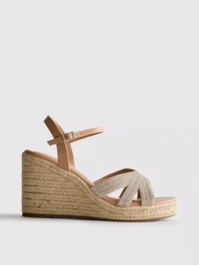Dekorerade espadriller med kilklack
