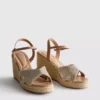 Dekorerade espadriller med kilklack