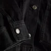 Denimjacka med påsydda fickor i bomull