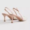 Diamanta slingback-klackskor med imiterade pärlor