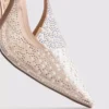 Diamanta slingback-klackskor med imiterade pärlor