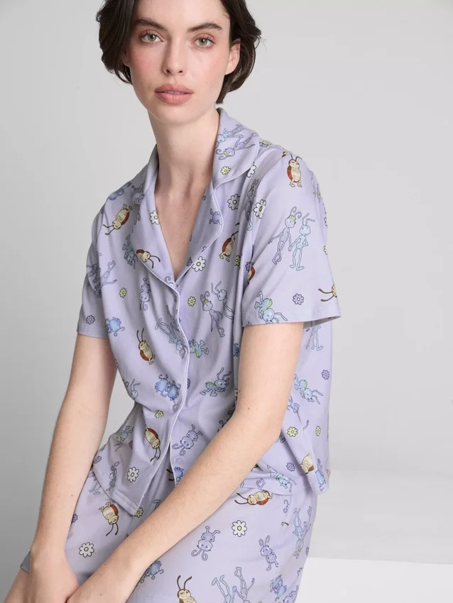 Disney Pixars ”A Bug’s Life” – pyjamasar med korta byxor i boyfriend-stil