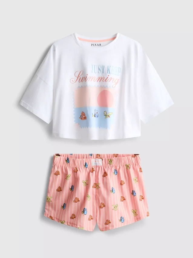 Disney Pixars Finding Nemo-pyjamasar i bomull med korta byxor
