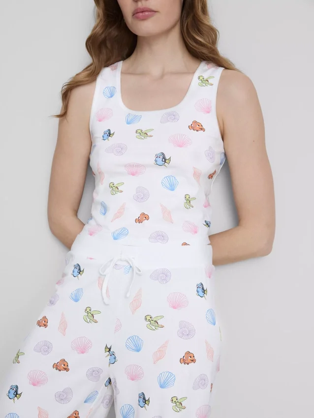 Disney Pixars Finding Nemo-pyjamasar med grafiskt tryckt cami-top i bomullsrikt tyg