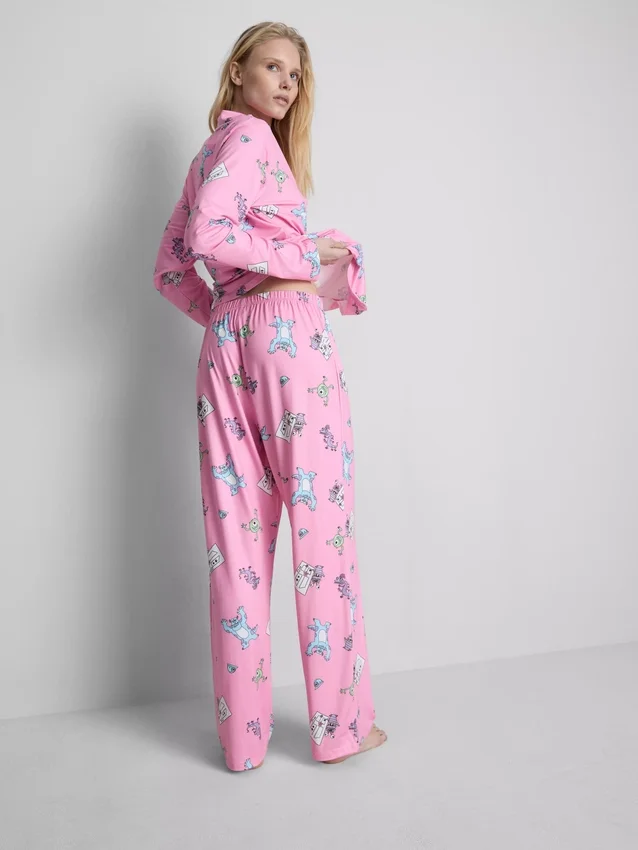 Disney Pixars Monsters Inc. pyjamasar i boyfriend-stil