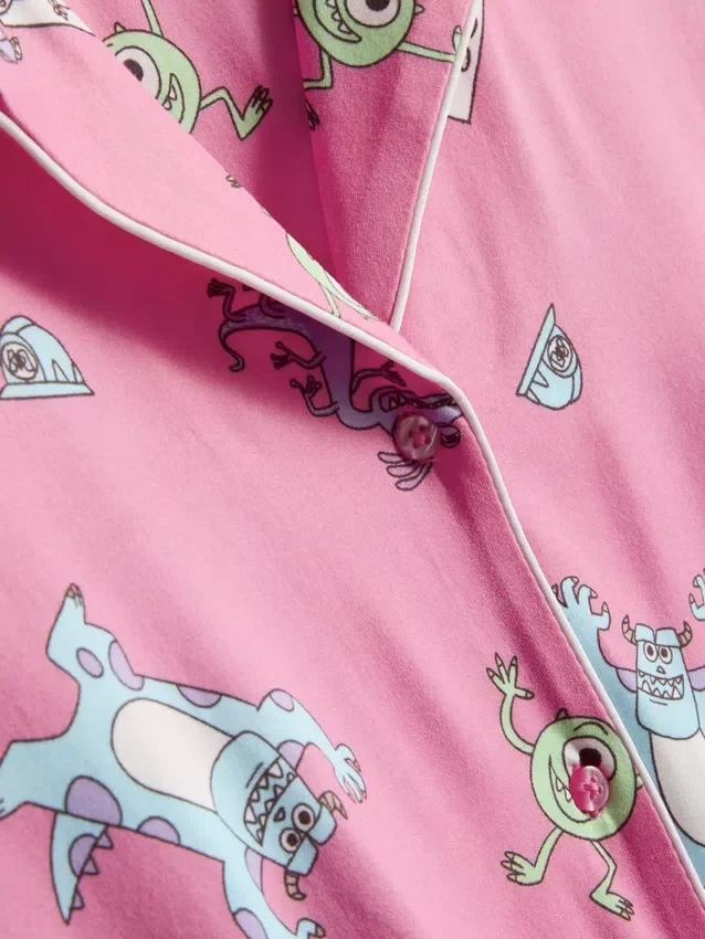Disney Pixars Monsters Inc. pyjamasar i boyfriend-stil