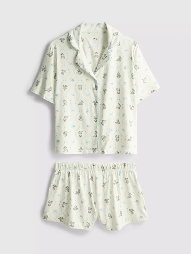 Disneys Bambi Thumper-pyjamasar i boyfriend-stil med korta byxor
