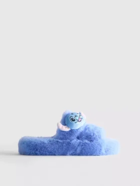 Disneys fluffiga tofflor med dubbla remmar med Stitch-motiv