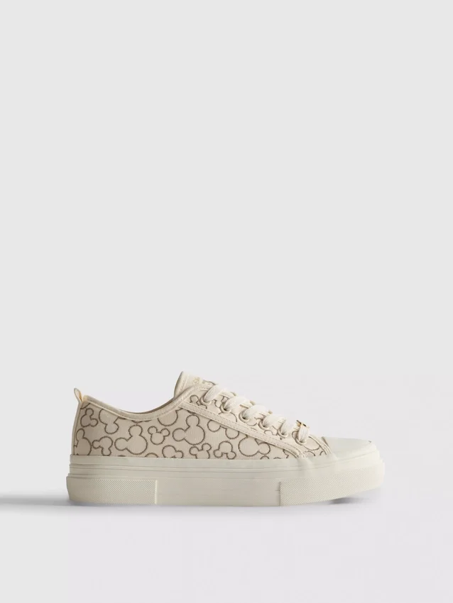 Disneys Mickey Mouse-sneakers i canvas med plattform