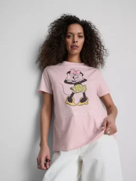 Disneys Minnie Mouse-T-shirt i bomull med tryck