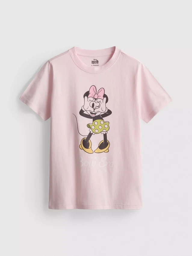 Disneys Minnie Mouse-T-shirt i bomull med tryck
