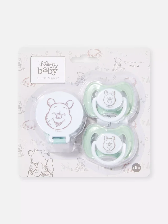 Disneys Nalle Puh-napp och hållare-set