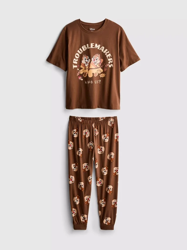 Disneys pyjamasar i bomull med Chip och Dale